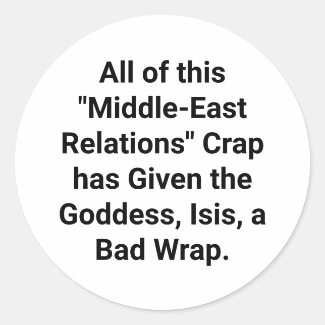 Göttin, Isis, war hier das erste Hankamer Artjunkh Runder Aufkleber (Vorderseite)