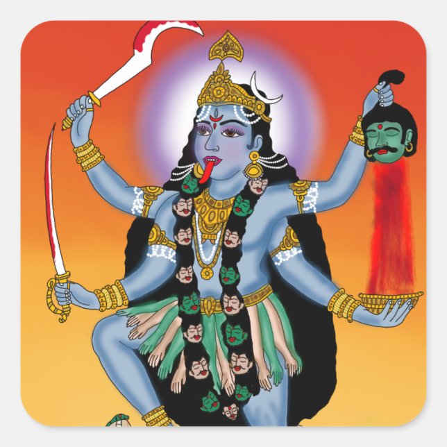 Göttin Kali Aufkleber (Vorderseite)