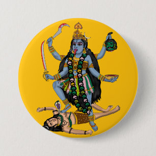 Göttin Kali Knopf Button