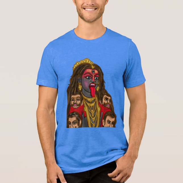 Göttin Kali T-Shirt Tri-Blend Shirt (Vorderseite)