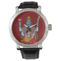 Göttin Kali Wanduhr