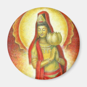 Göttin Kuan Yins Lotus Magnet