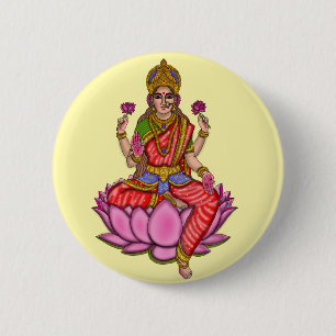 Göttin Lakshmi Knopf Button