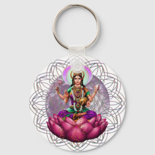 Göttin Lakshmi Mandala Schlüsselanhänger