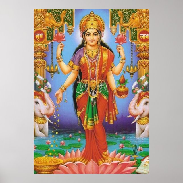 Göttin Lakshmi Poster (Vorne)