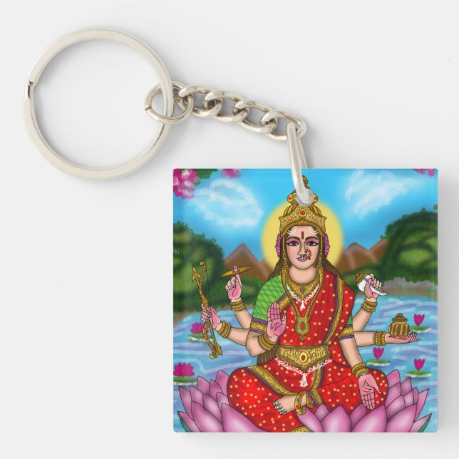 Göttin Lakshmi Schlüsselanhänger (Vorderseite)