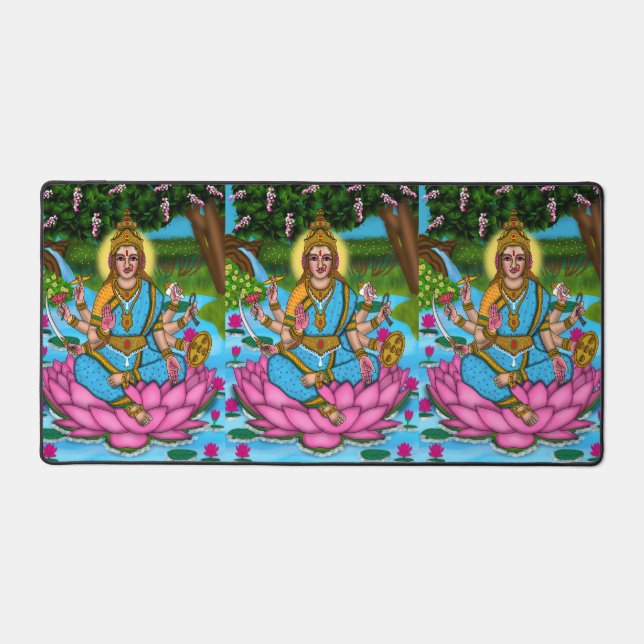 Göttin Lakshmi Schreibtischunterlage (Vorderseite)