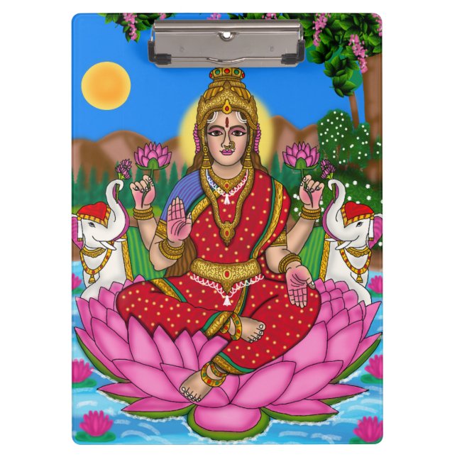 Göttin Lakshmi Schreibwaren Klemmbrett (Vorderseite)