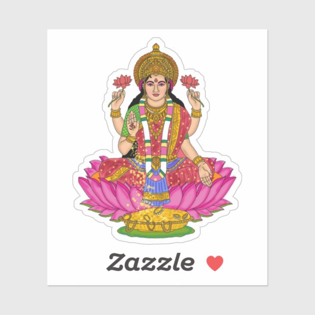 Göttin Lakshmi Sticker-Pack Aufkleber (Blatt)