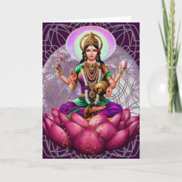 Göttin Lakshmi - Vermögensgrußkarte Karte