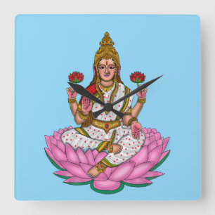 Göttin Lakshmi Wanduhr