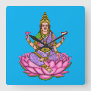 Göttin Lakshmi Wanduhr