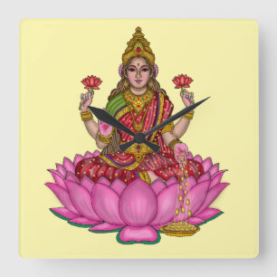 Göttin Lakshmi Wanduhr