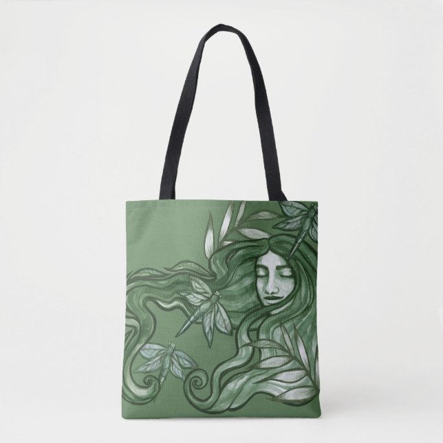 Göttin Libelle Grüne Libellen Kunst (Vorderseite)