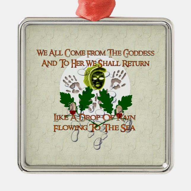 Göttin-Lied Silbernes Ornament (Vorne)