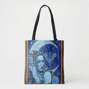 Göttin Mond Kunst von Renee Lavoie Tote