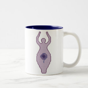 Göttin-Querstich Zweifarbige Tasse
