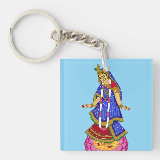 Göttin Radha Schlüsselanhänger (Vorderseite)