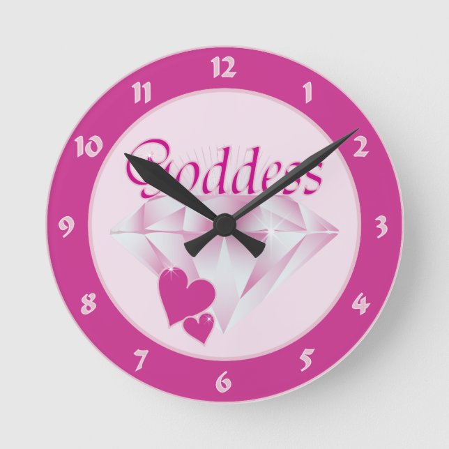 Göttin Runde Wanduhr (Vorderseite)
