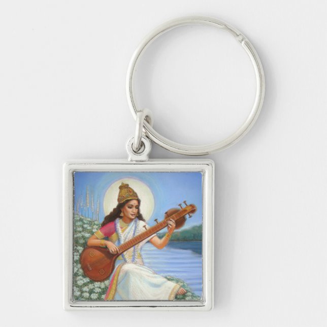 Göttin Sarasvati Schlüsselanhänger (Vorne)