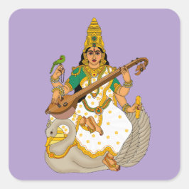 Göttin Saraswati Aufkleber