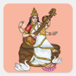 Göttin Saraswati Aufkleber