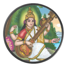 Göttin Saraswati  Eishockey Puck