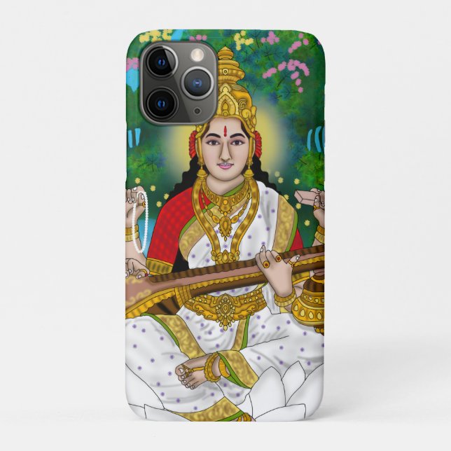 Göttin Saraswati Handyhülle Case-Mate iPhone Hülle (Rückseite)