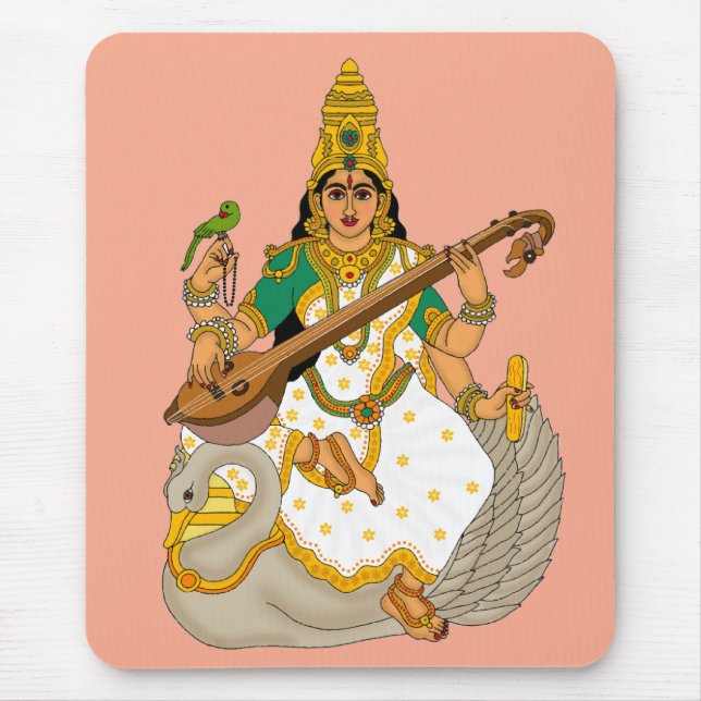 Göttin Saraswati-Mauspad Mousepad (Vorne)