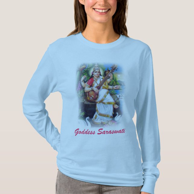 GÖTTIN SARASWATI Mutter des Veda T-Shirt (Vorderseite)