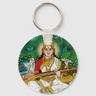 Göttin Saraswati Schlüsselanhänger