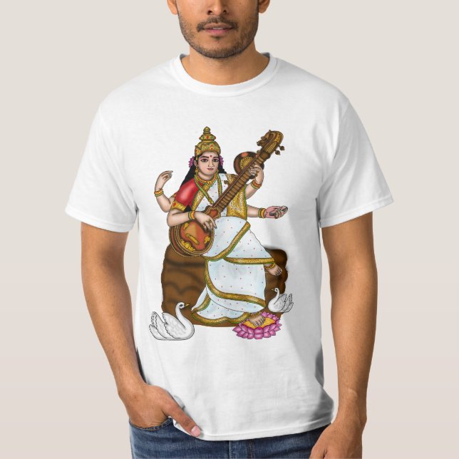 Göttin Saraswati T-Shirt (Vorderseite)