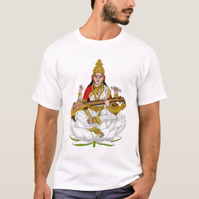Göttin Saraswati T-Shirts (Vorderseite)