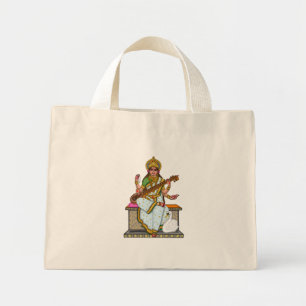 Göttin Saraswati-Tasche Mini Stoffbeutel