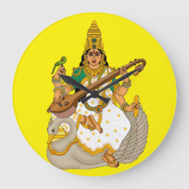 Göttin Saraswati Wanduhr