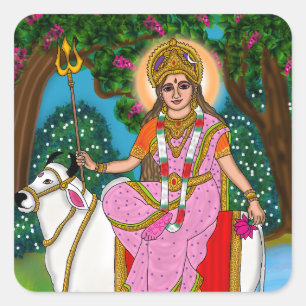 Göttin Shailputri Aufkleber