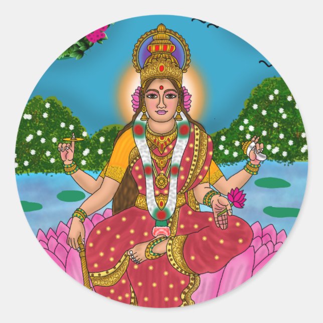 Göttin Siddhidatri Aufkleber (Vorderseite)