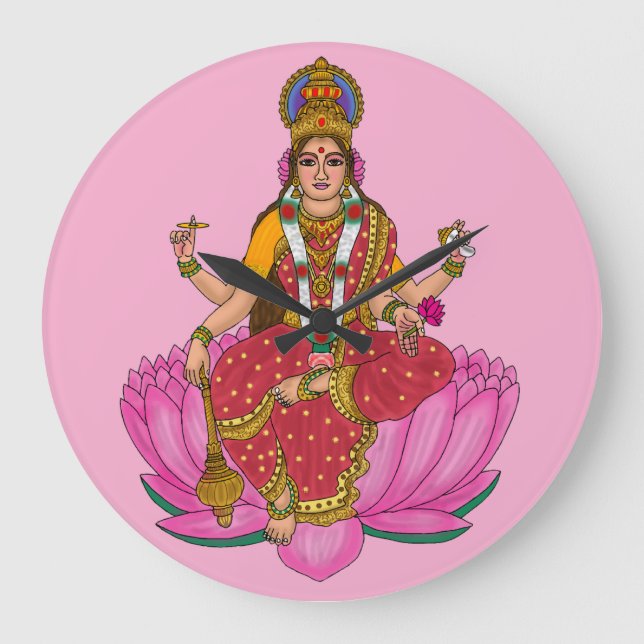 Göttin Siddhidatri Wanduhr (Vorderseite)