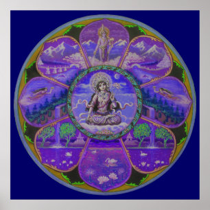 Göttin-Tara-Mandala-Plakat Poster