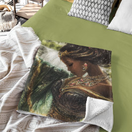 Göttin verzaubern durch magischen Wasserfall Fleecedecke