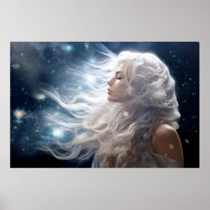 Göttin verzauberter Traum Fantastische kosmische M Poster