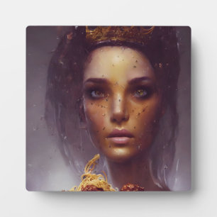 Göttin von Spaghetti und Fleischbällchen Fotoplatte