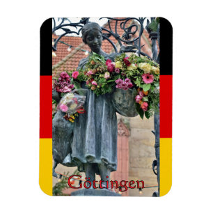 Göttinger berühmte Statue von Mädchen mit Blumen Magnet