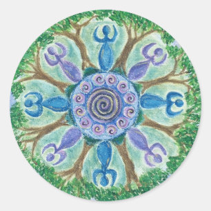 Göttinnen, die Aufkleber tanzen