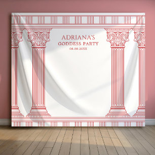 Göttinnen-Party-Säulen-Fotohintergrund Wandteppich
