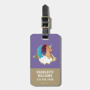 Göttlich das Einhorn   Mond und Wolken Gepäckanhänger