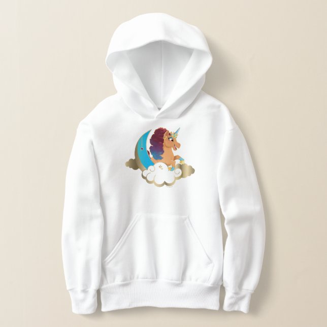 Göttlich das Einhorn | Mond und Wolken Hoodie (Ablage )