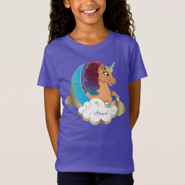 Göttlich das Einhorn | Mond und Wolken T-Shirt (Vorderseite)