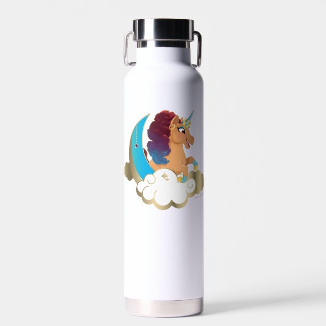 Göttlich das Einhorn | Mond und Wolken Trinkflasche (Vorne)