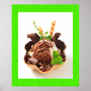 Göttlich dekadenter Eiscreme-Plakat Poster
